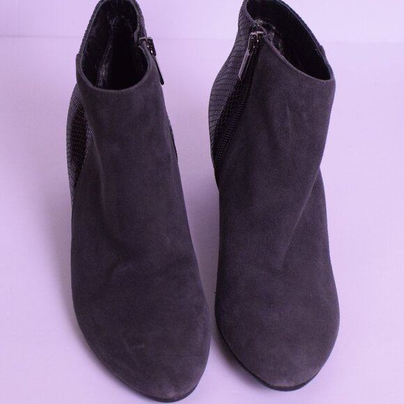 Aquatalia Womens Italian Judith Suede Classic Snake Print Ankle Wedge Bootie 7.5 - Picture 5 of 9